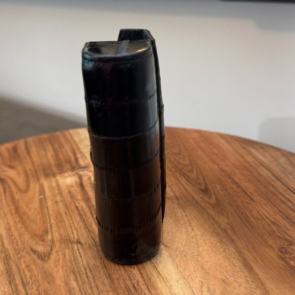 Vintage Black Eel Skin Coin Purse & Lipstick Case Set NWOT - Picture 6 of 11